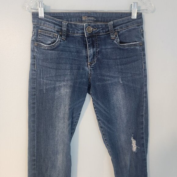 KUT FROM THE KLOTH Jeans Denim Dark Blue Skinny Stretch Womens Size 2 EUC - Picture 4 of 13